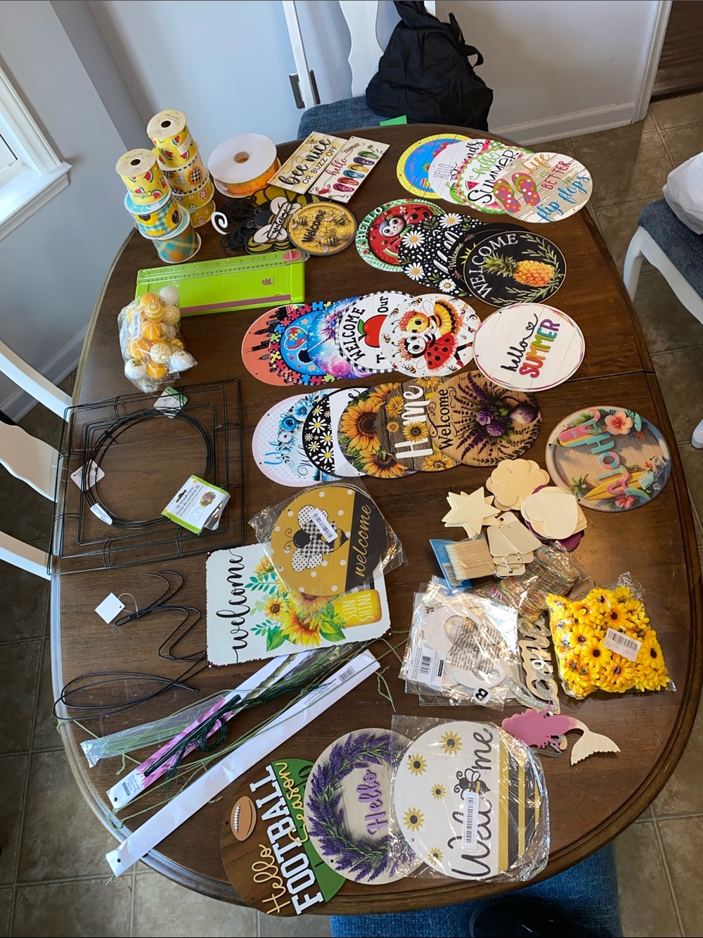 Huge wreath making craft lot